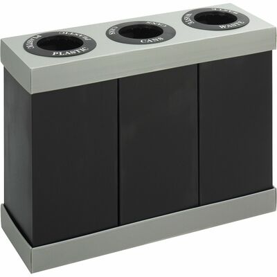 SAF9798BL - Safco At-Your-Disposal 9798BL 3-Bin Recycling Center