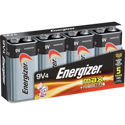 Alkaline Energizer Battery 9 Volt 4 per Pack
