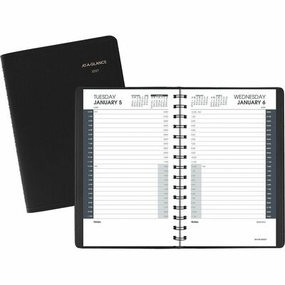 24-Hour Appt Book Jan-Dec 1PPD 4-7/8"x8"Page Size Black<br>BLACK<br>Sold by theEA<br>3 EA/BX<br>12 BX/CT