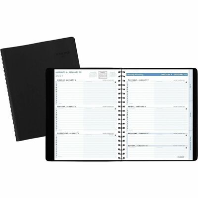 Action PlannerWeekly Appointment1PPW8-1/8"x10-7/8"Black<br>BLACK<br>Sold by theEA<br>3 EA/BX<br>8 BX/CT