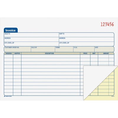 Invoice Book Two Part Carbonless 8-7/16