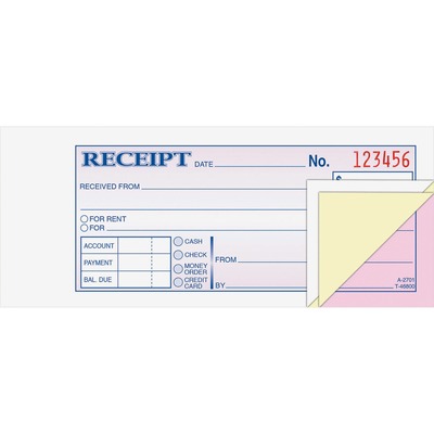 cash and rent receipt form. Adams Money/Rent Receipt Book