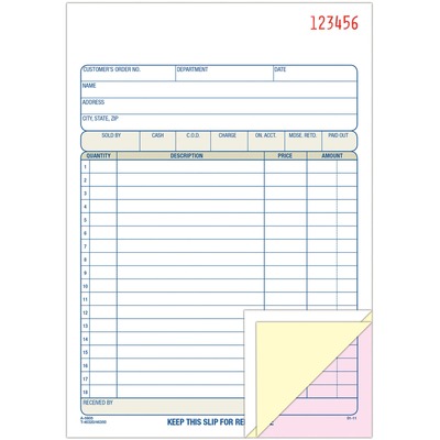 Sales Order Book 3-Part 2-Part 5-9/16