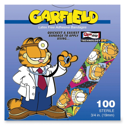 Bandages, Garfield Design, Adhesive, 3/4" Strips, 100/BX