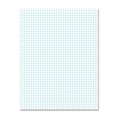 2-Sided Quad PadsRuled 4x4Sq/Inch50 Shts8-1/2"x11"White