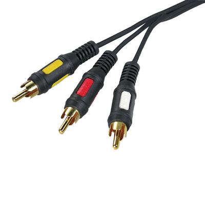 Video/Audio Cables With RCA Type Plugs 12'