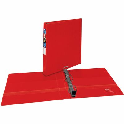 3-Ring EZD Binder 1" Capacity 8-1/2"x11" Red