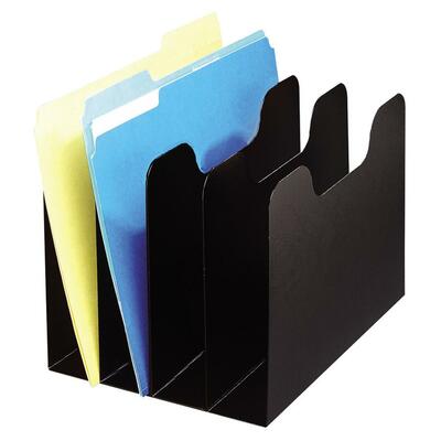 Desktop Organizer 5 Pocket 11" W Vertical Black