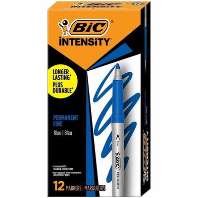 Permanent Marker Fine Point 12/DZ Blue