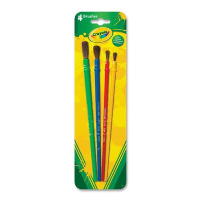 Art/Craft Brushes 4 per Pack Natural Hair Assorted Sizes