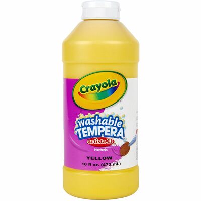 All-Purpose Artista Tempera Paint Non-Toxic 16 Oz Yellow