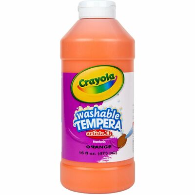All-Purpose Artista Tempera Paint Non-Toxic 16 Oz Orange