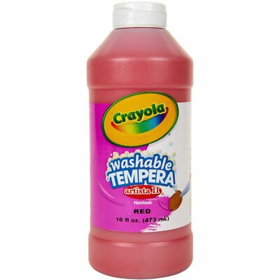 All-Purpose Artista Tempera Paint Non-Toxic 16 Oz Red