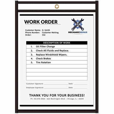 Shop Ticket Holder Stitched 9