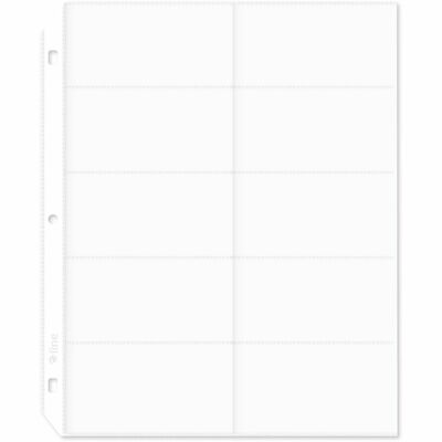 Business Card Refill Pages 200 Card Cap 11"x8-1/2" Clear