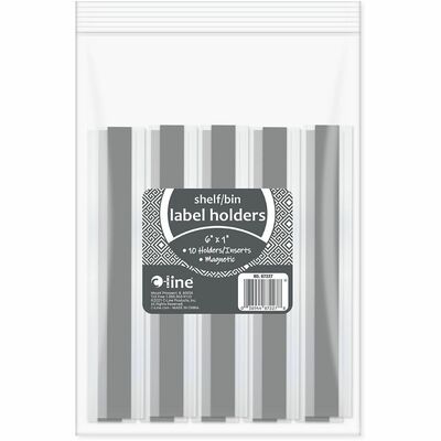 Label HolderFor Magnetic Shelf/Bin6"Lx1"HClear