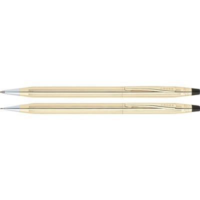 Ballpoint Pen And Pencil Set Gold Barrel