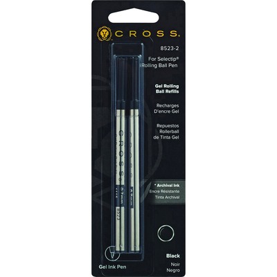 Selectip Rollerball Pen Refill Medium 2 per Pack Black