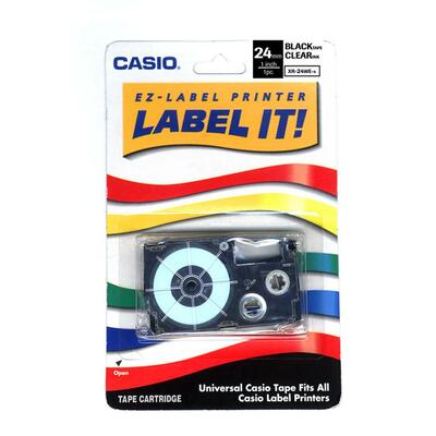 Label Printer Tape 1"/24 mm Black/White