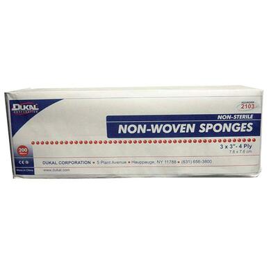 Clinisorb Nonwoven SpongeNon-Sterile3x3"4 Ply200/BX WE<br>WHITE<br>Sold by theBG<br>20 BG/CT