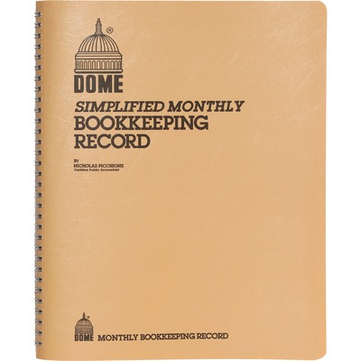 Monthly Accounting Book 128 Pages 9"x11" Beige