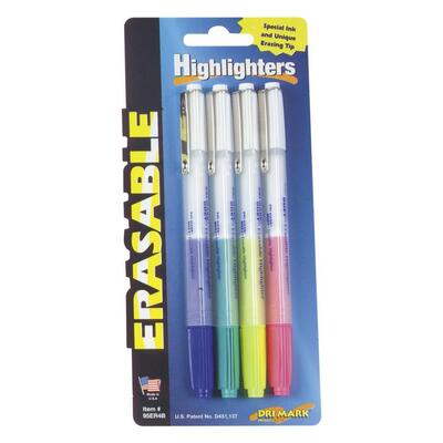 HighlighterErasablePen StyleYellowPinkGreenBlue