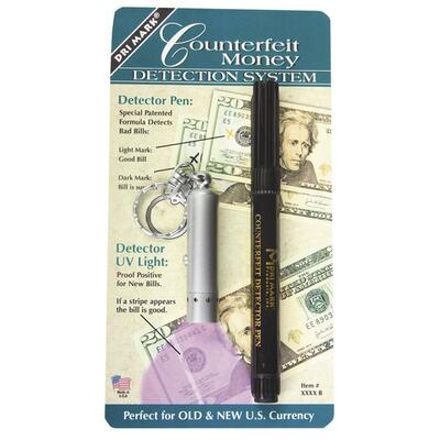 Detection System Counterfeit UV Pen and Light Black