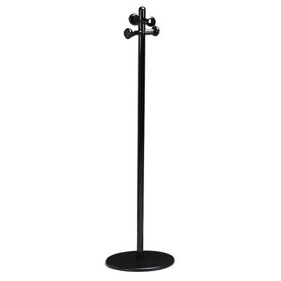 Coat Tree Free Standing 4 Hooks 60" High Ebony