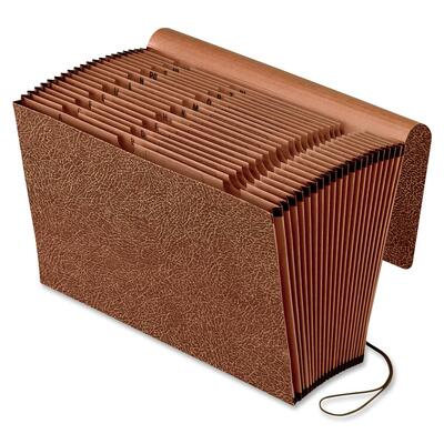 21-Pocket Expand File With Flap Labeled A-Z Legal Red