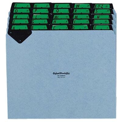 A thru Z Pressboard File Guide 1/5 Tab Cut Letter Blue