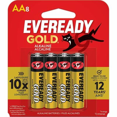 Alkaline Battery Eveready Gold AA 8 per Pack