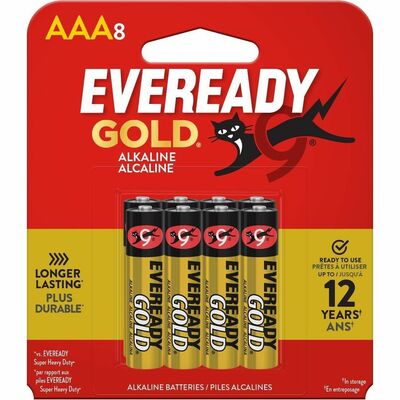 Alkaline Battery Eveready Gold AAA 8 per Pack