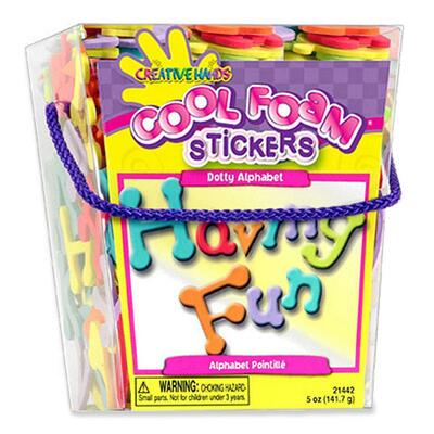 Alphabet Foam Stickers 3-D 6oz Bucket<br>MULTI<br>Sold by theEA<br>18 EA/CT