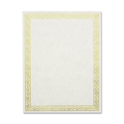 Blank Certificates 11"x8-1/2" 12 per Pack Serpentine Gold Foil