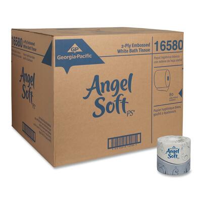 Bath Tissue 450 Sheets/Roll 80 Rolls/CT 4-1/2"x4" White