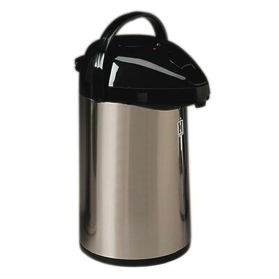 Insulated Glass-Lined Airpot 3.0 Liter Cap. BK/STST