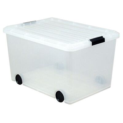 Storage Box w/ Wheels56 Quart15-3/4"x21-3/4"x12-7/8"CL
