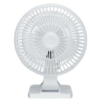 Desk Fan 6" Blade 2-Speed 8-1/2"x6-1/2"x10-3/4" Ivory