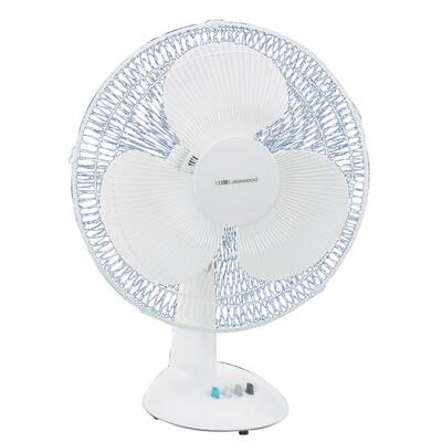 Oscillating Fan 12" Blade 3-Speed 15"x9"x17" Ivory