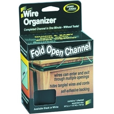 Cord Away Channel Fold Extends 3' Compact Black
