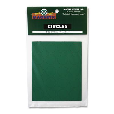 Magnetic Circles 3/4"Diameter 20 per Pack Green