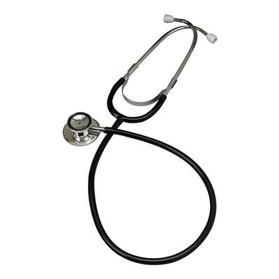 Dual Head Stethoscope Chrome 30" Black