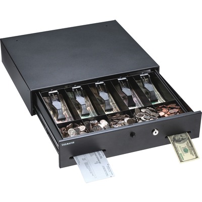 Cash Drawer Metal With Alarm 17-3/4"x15-3/4"x3-3/4" Gray