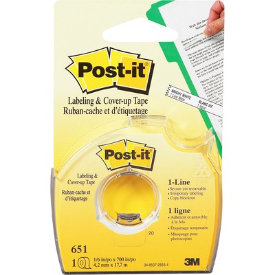 Cover Up And Labeling Tape 1 Line Roll 1/6