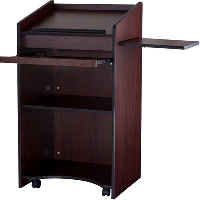 Floor Lectern/AV Stand 25"x20"x46" Mahogany