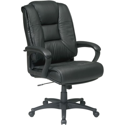 Exec. High-Back Chair26-1/2"x31-1/2"x46-1/4"LeatherBlack