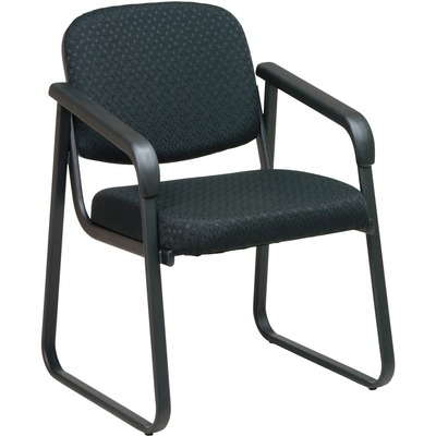 Deluxe Sled Base Chair With Arms 23"x24"x32" Black