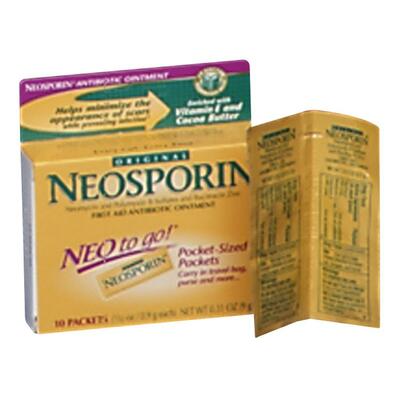 Neosporin Antibiotic Ointment Foil Pack 10/BX<br>Sold by theBX<br>10 EA/BX<br>6 BX per Pack