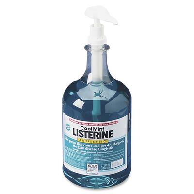 Listerine Cool Mint Mouthwash w/ Pump 1 Gallon<br>BLUE<br>Sold by theEA<br>2 EA/CT