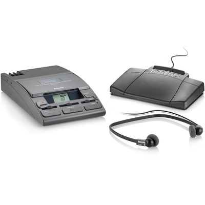 Mini Cassette Transcription System 5-1/3"x9-1/10"x2"Black<br>